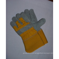 Couro de divisão de vaca 2.5 &quot;Cuff Work Glove-3061